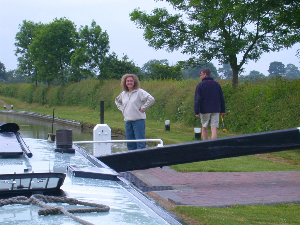 Diane locking up Napton flight