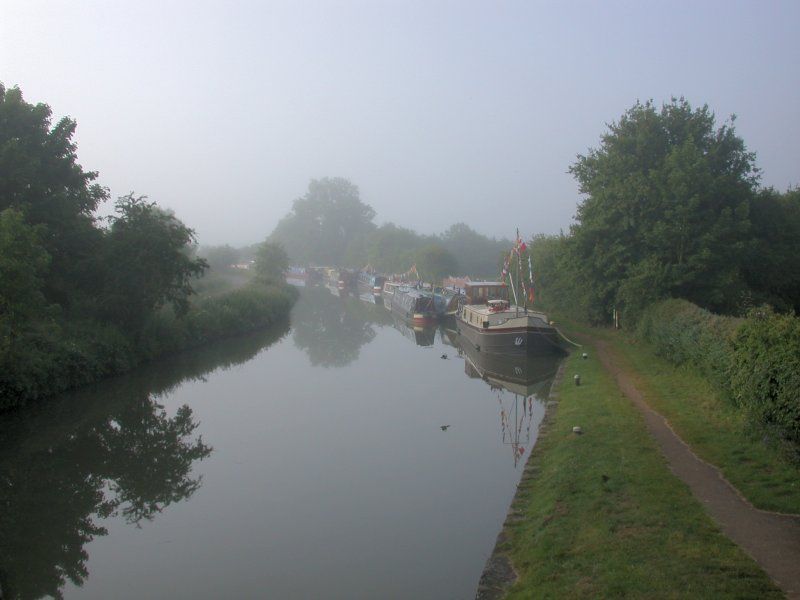 Boats in the misty Long Pound