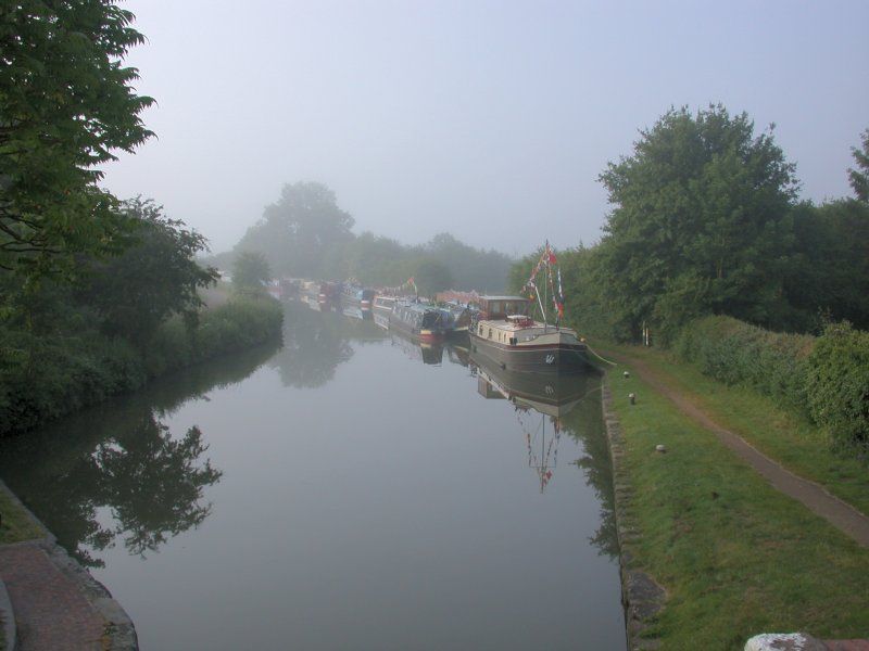 Boats in the misty Long Pound