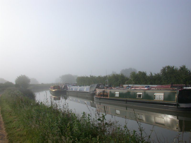 Boats in the misty Long Pound