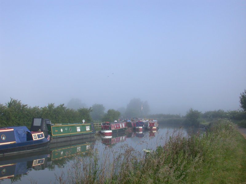 Boats in the misty Long Pound