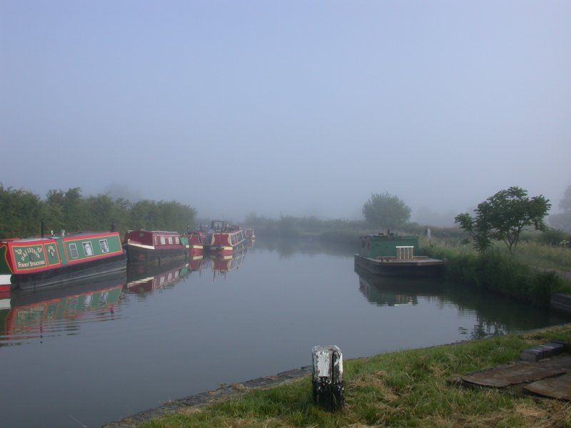 Boats in the misty Long Pound