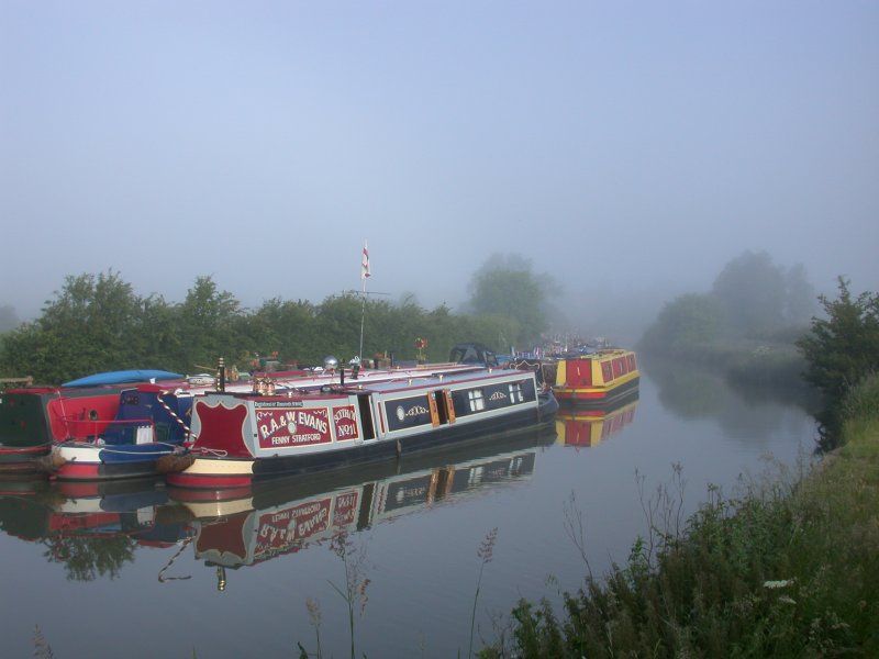 Boats in the misty Long Pound