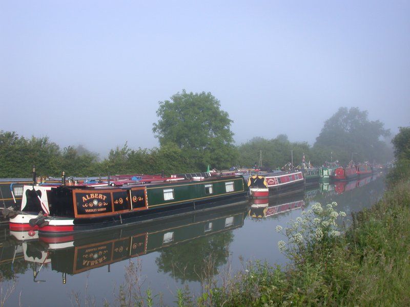 Boats in the misty Long Pound