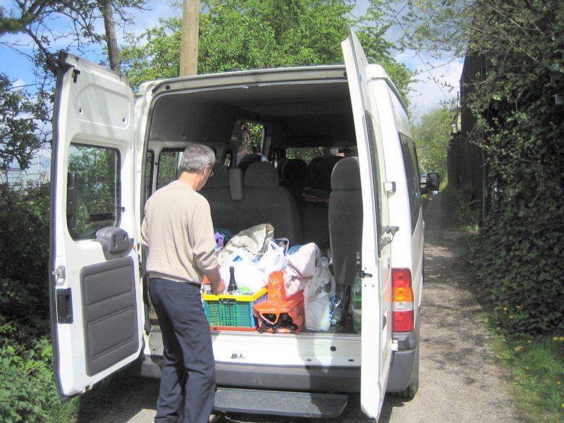 Our taxi with just a few provisions