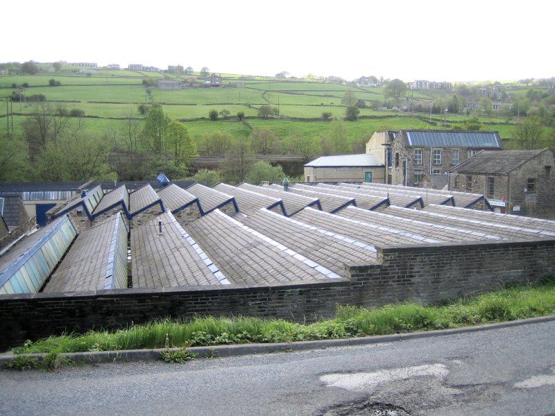 Factory roof on way to Hebden Bridge