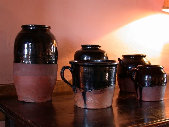 Some pots in the lounge