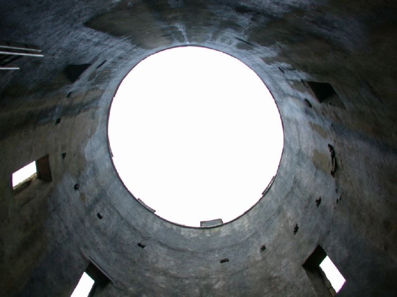 View up the LH tower