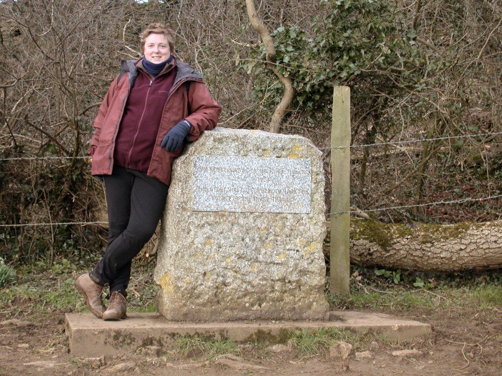 The stone marking the source of the River Thames