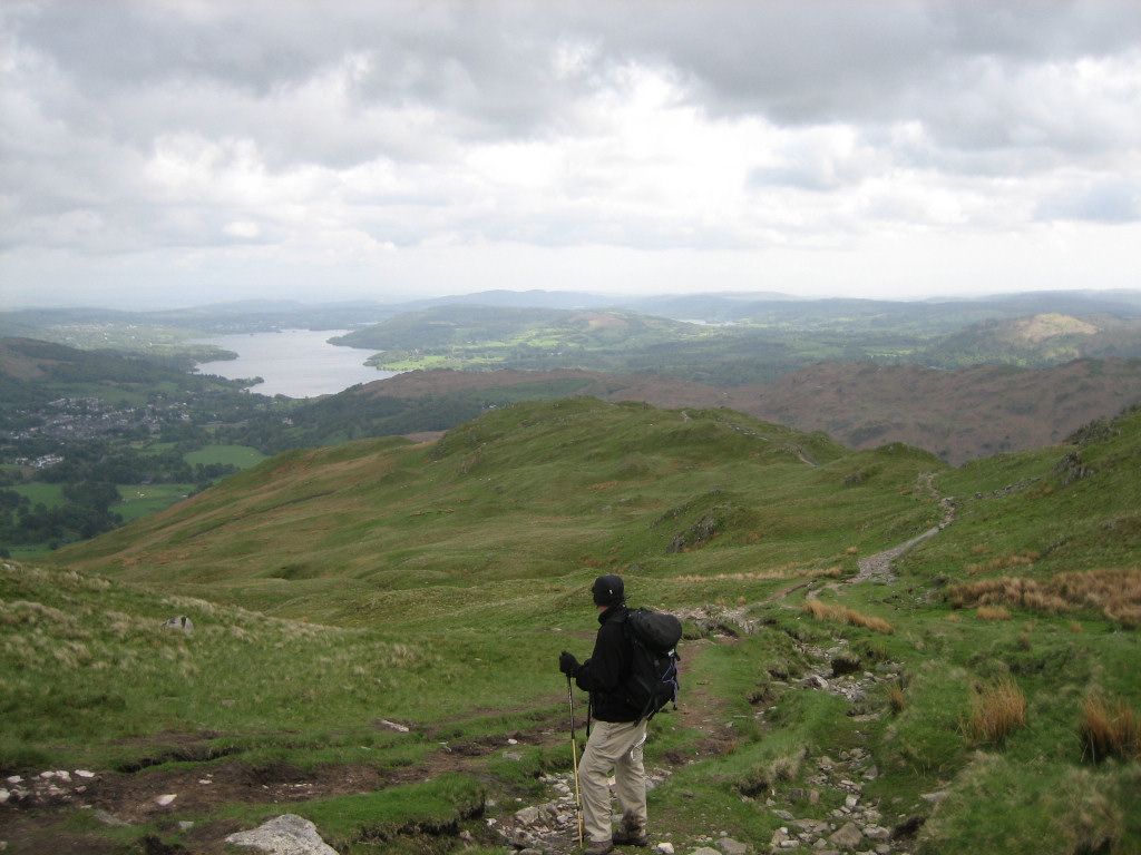 Stephen looking down on Windermere