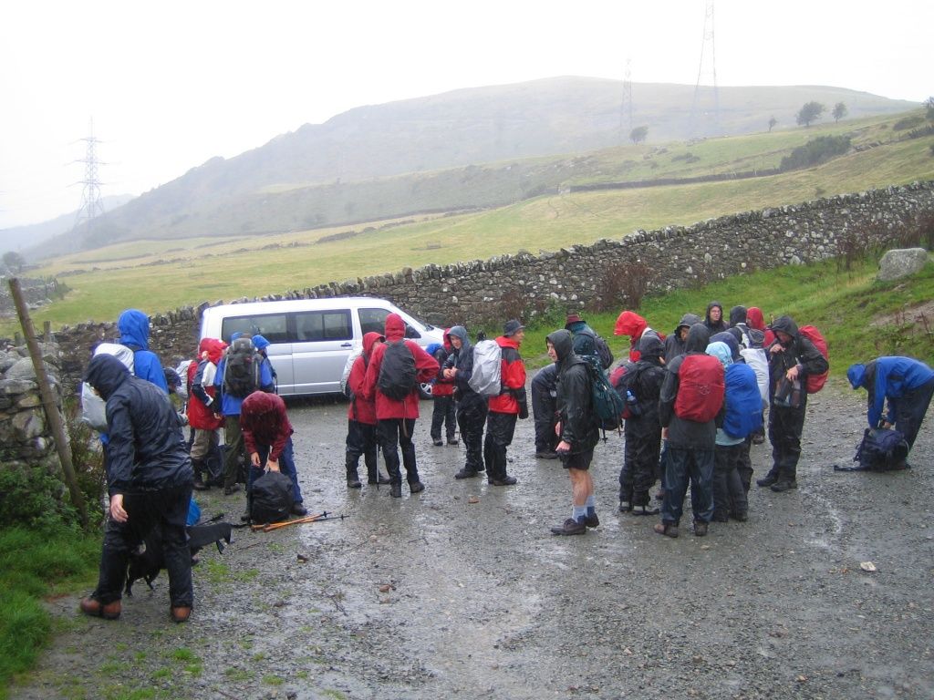 After the 5km road walk, starting the track