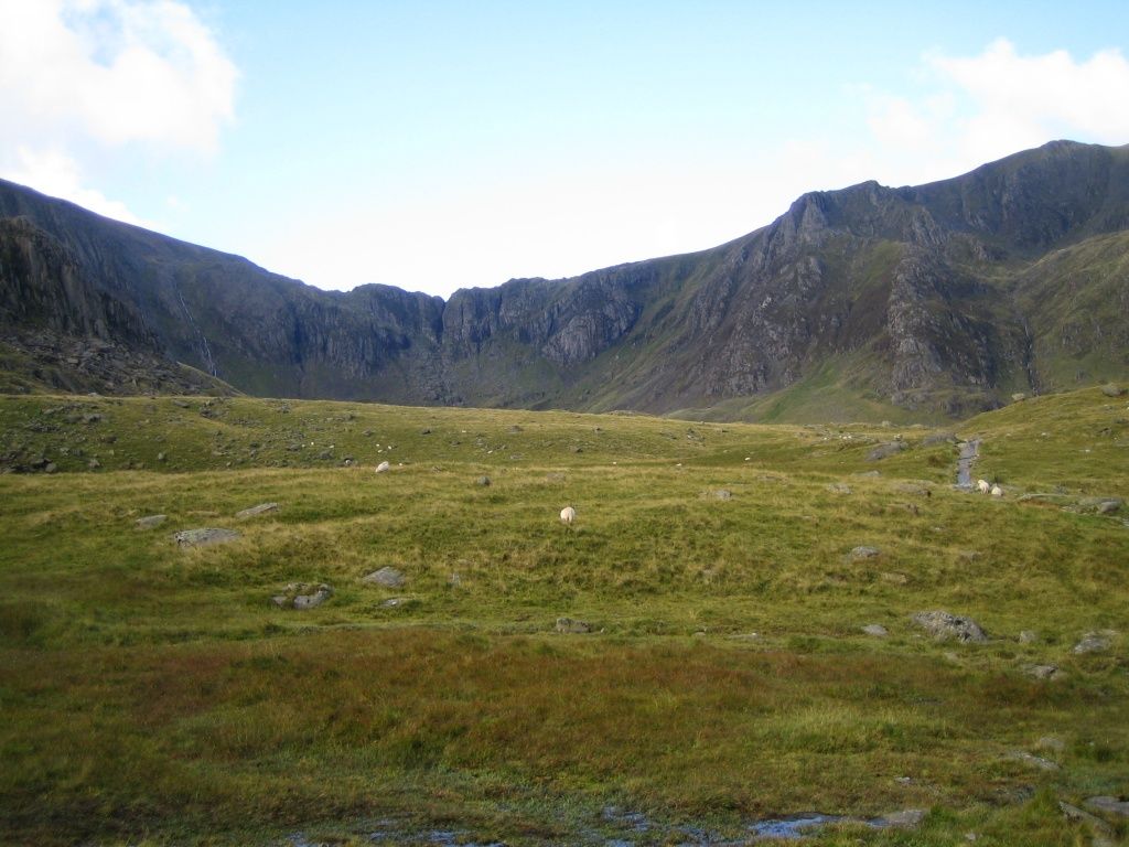 View of Devils Kitchen whilst climbing Tryfan