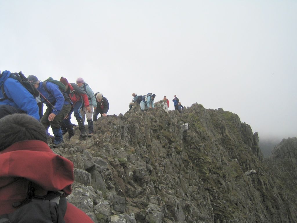 Scrambling along the ridge