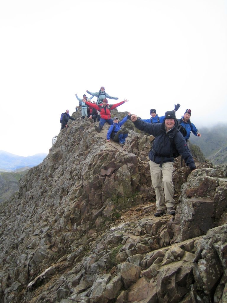 Scrambling along the ridge - nearly there